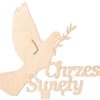 Drewniany topper z napisem Chrzest Święty