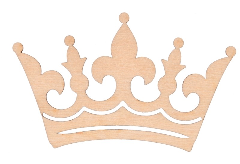 Korona dekor ozdoba drewniana scrapki do decoupage