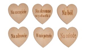 Serca Drewniane prezent na 18 urodziny grawer