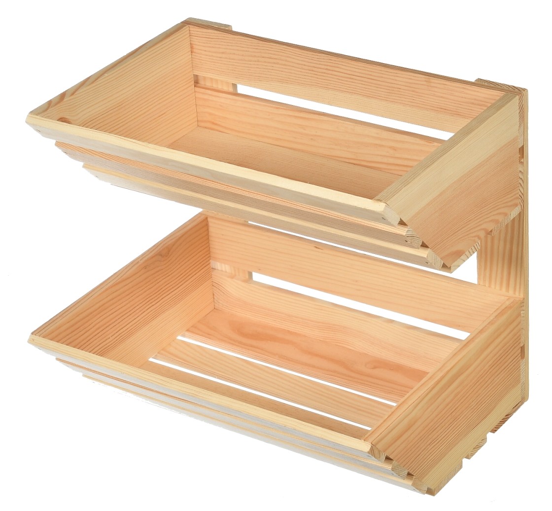 Podwójna skrzynka na warzywa owoce i kwiaty regał