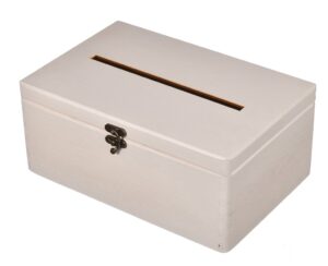 Drewniane pudełko na koperty białe