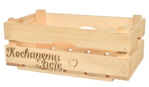 Drewniana skrzynka prezentowa dla Taty