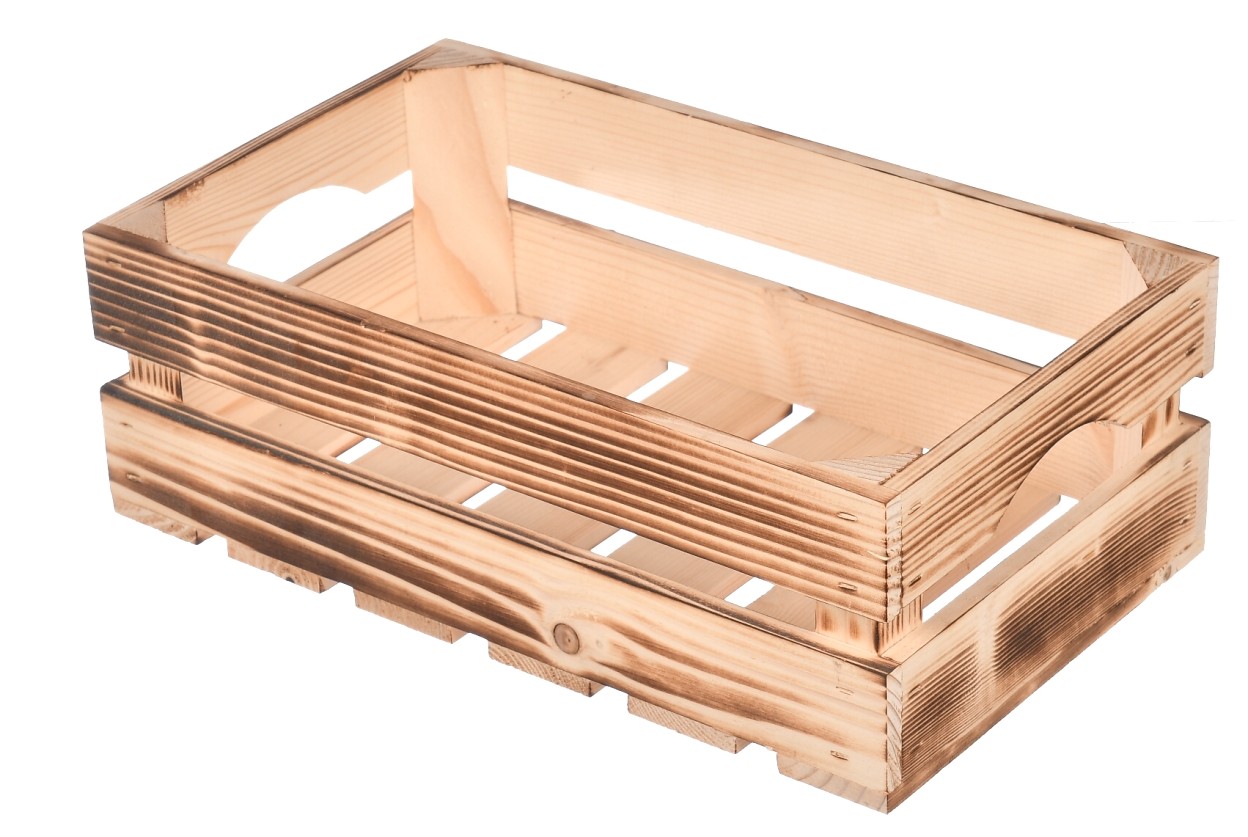 Drewniana skrzynka opalana