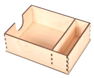 Drewniany pojemnik na serwetki i przyprawy