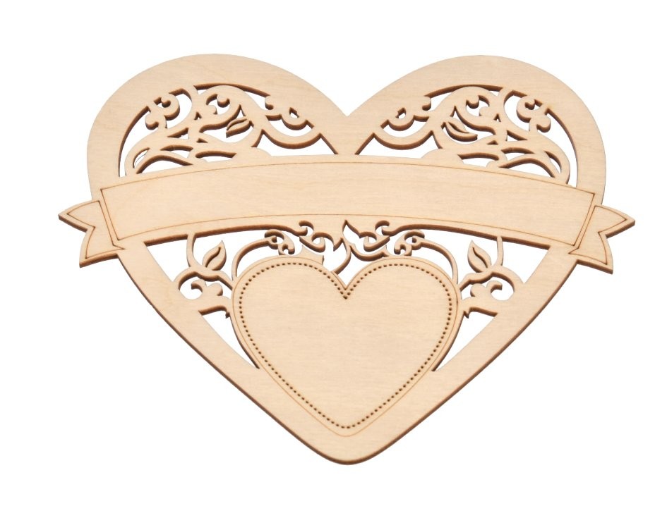 Serce zawieszka drewniana 12cm