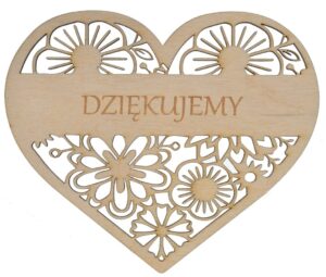 Serce ażurowe dekor drewniany
