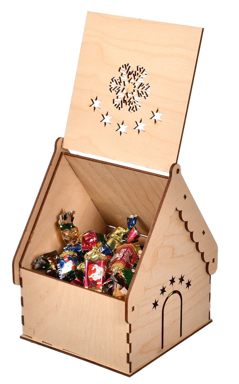Opakowanie na prezent świąteczny domek