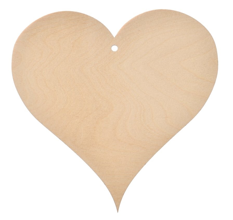 Drewniana zawieszka serce