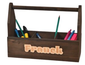 Organizer drewniany na kredki z imieniem