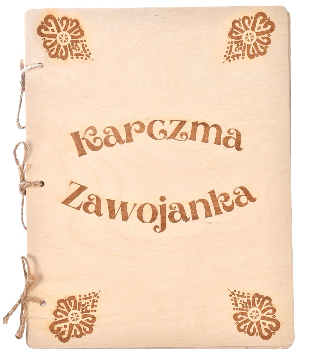 Menu drewniane do restauracji