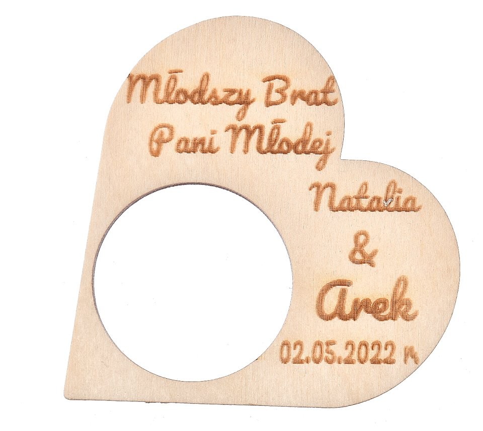 Winietki ślubne z grawerem