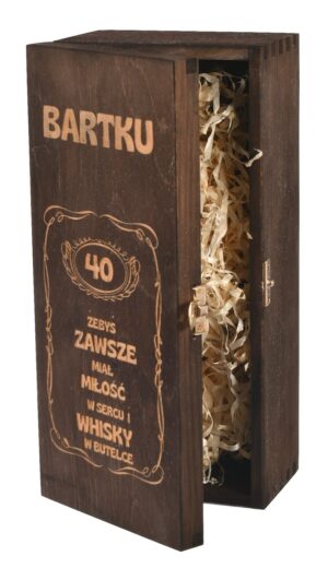 Skrzynka na whisky prezent na urodziny
