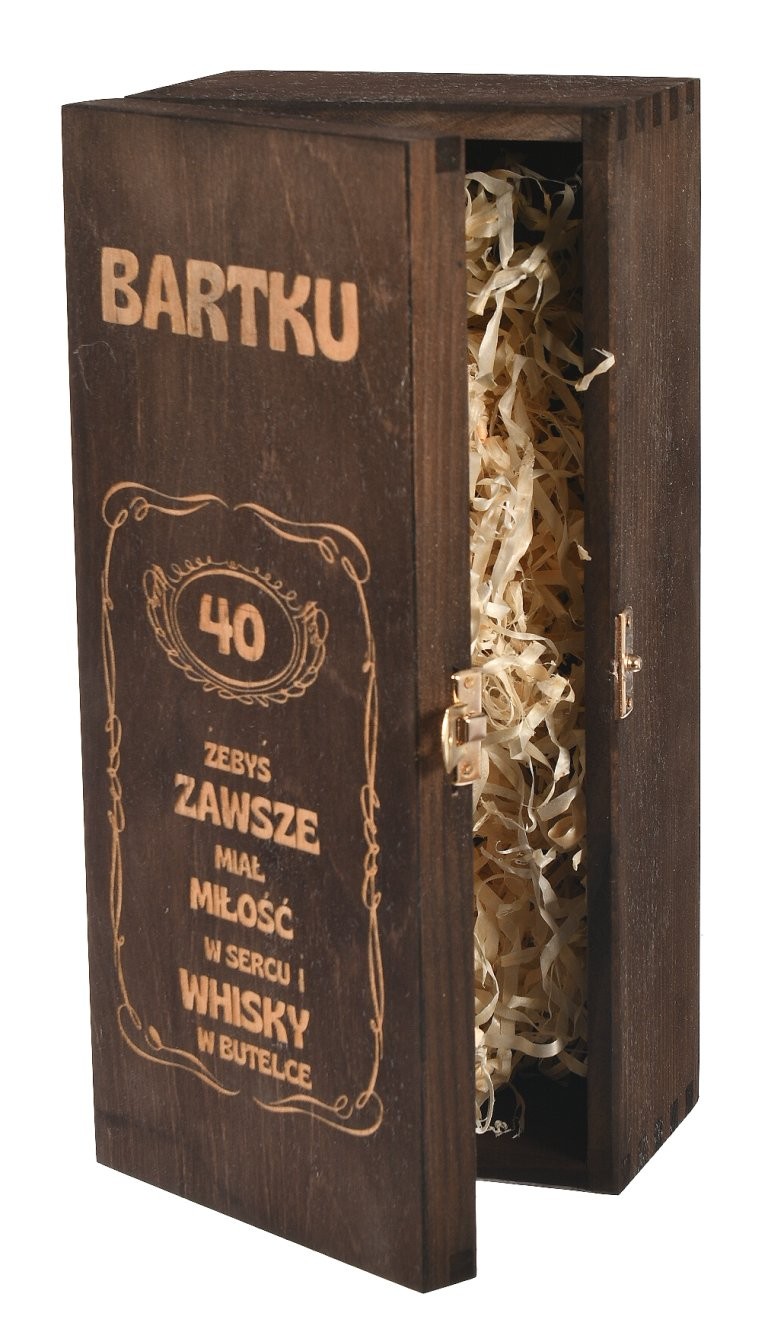 Skrzynka na whisky prezent na urodziny