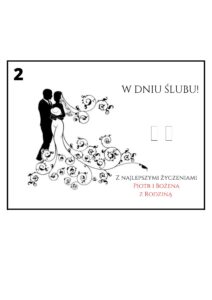 Kartka ślubna z życzeniami personalizowana