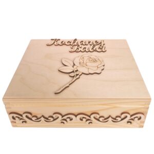 Drewniane pudełko na herbatę prezent dla Babci