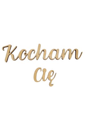 Napis z sklejki Kocham Cię decoupage