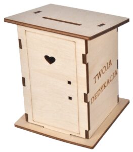 Śmieszna drewniana skarbonka na 18te urodziny