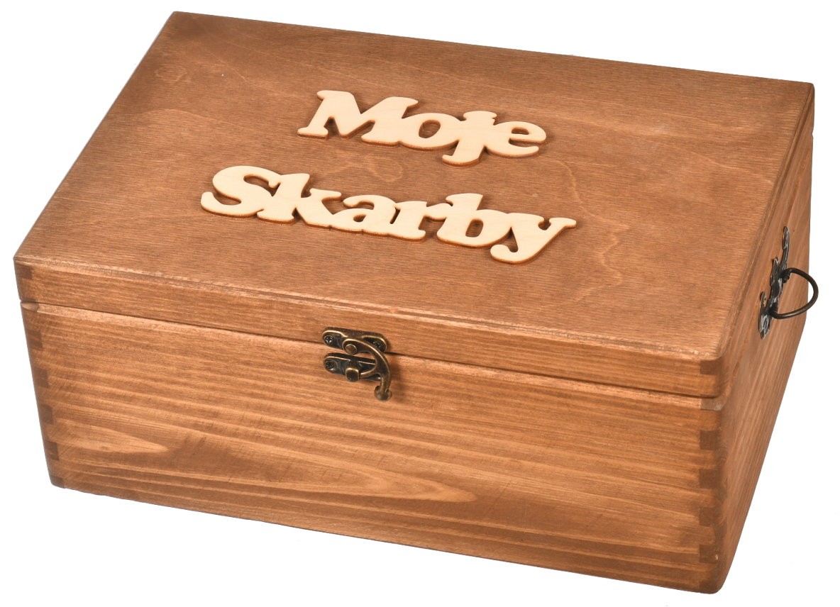 Drewniane pudełko na skarby vintage