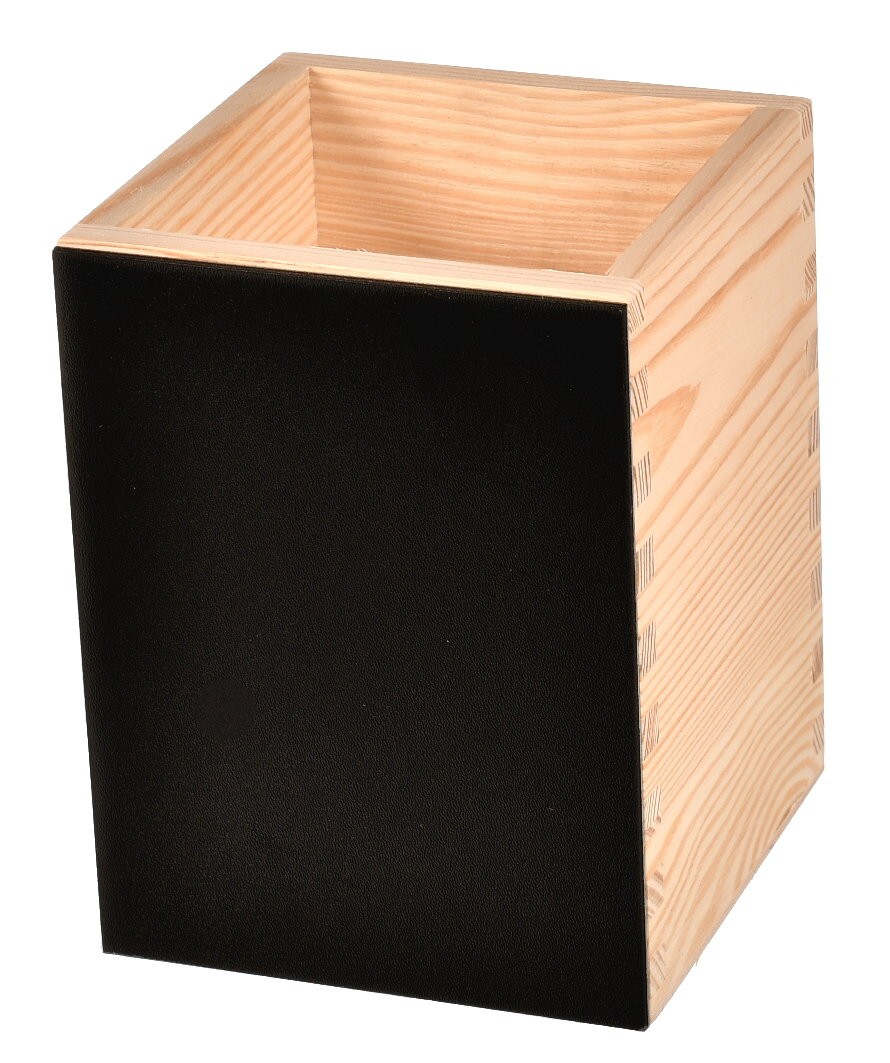 Pojemnik drewniany na sztućce menu