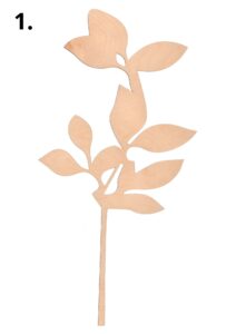 Drewniane liście do decoupage liście do flakonu