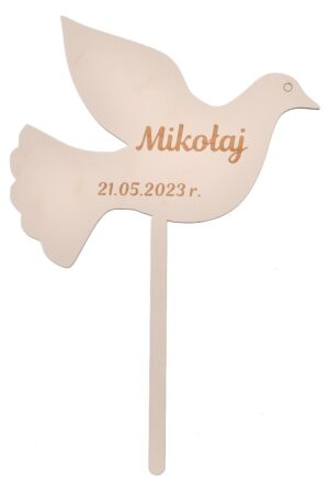 Gołąb z imieniem Komunia Święta