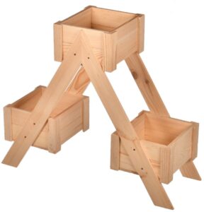 Kwietnik drewniany ogrodowy na trzy donice