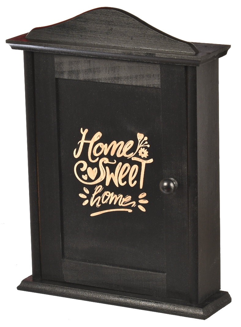 Drewniana szafka na klucze z grawerem