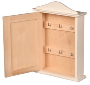 Drewniana szafka na klucze biała z grawerem