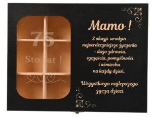 Drewniane pudełko na herbatę prezent dla mamy na urodziny