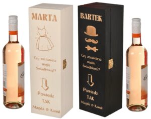 Skrzynka na alkohol zaproszenie dla świadków