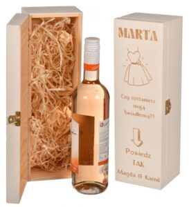 Skrzynka na alkohol zaproszenie dla świadków