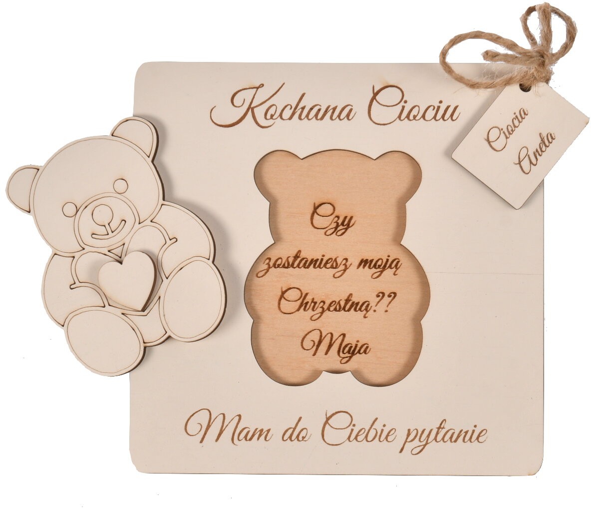 Czy zostaniesz moją chrzestną zaproszenie