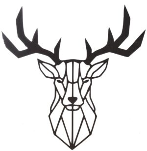 Jeleń geometryczny dekoracja ścienna