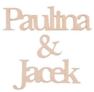 Spersonalizowane napisy drewniane na ślub