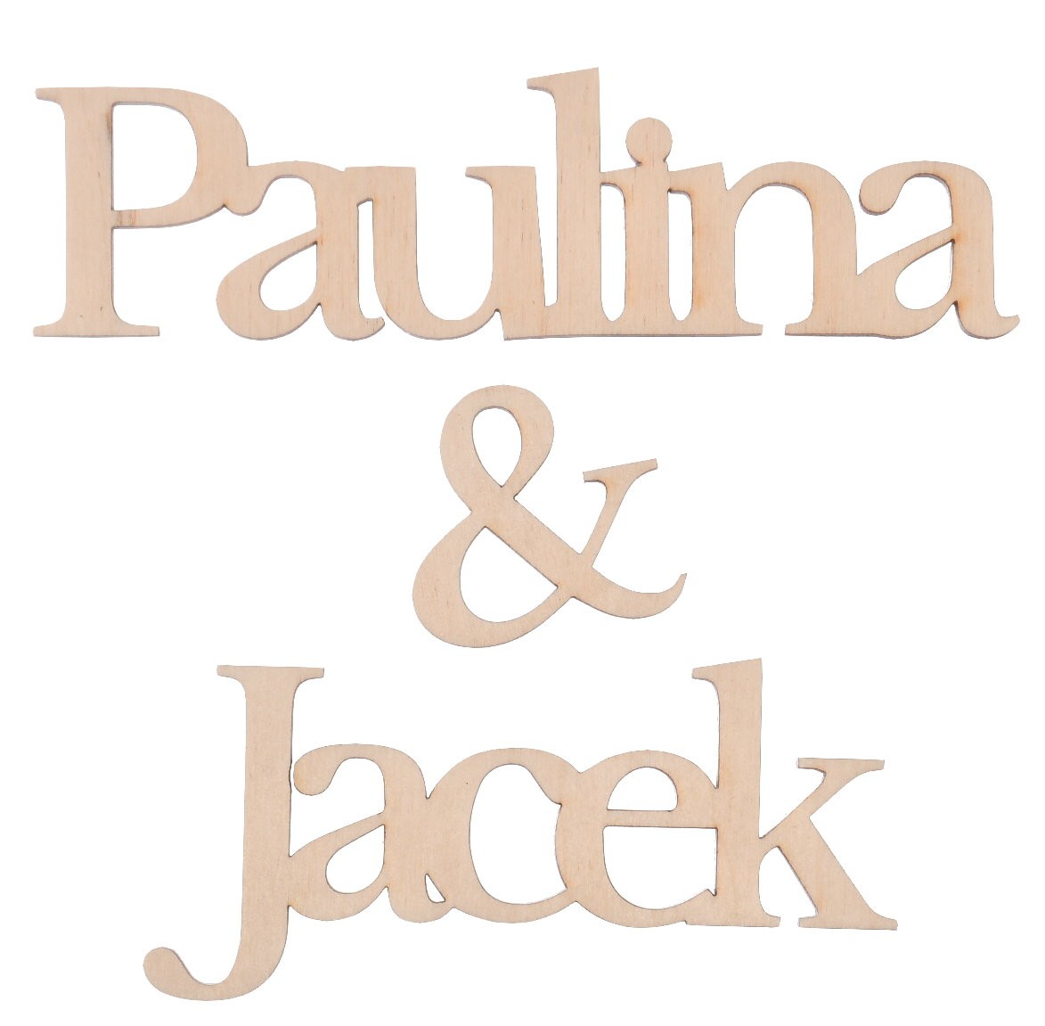 Spersonalizowane napisy drewniane na ślub