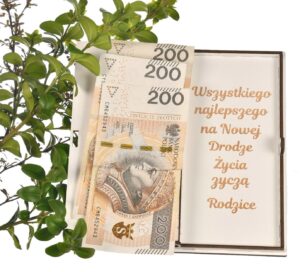 Personalizowane pudełko na pieniądze ślub