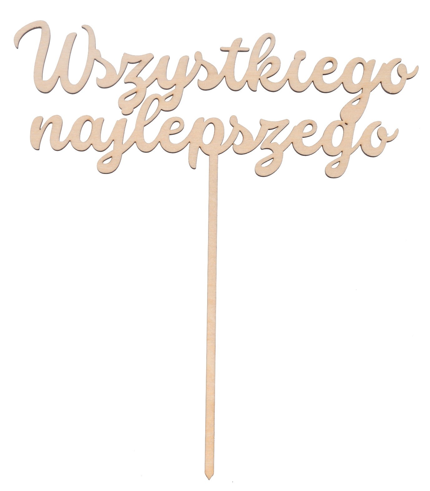 Drewniany topper - Wszystkiego najlepszego