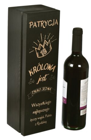 Pudełko na wino z grawerem prezent urodziny ślub