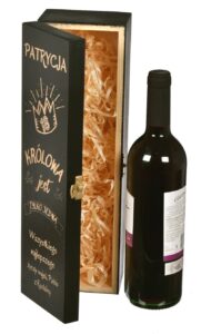 Pudełko na wino z grawerem prezent urodziny ślub