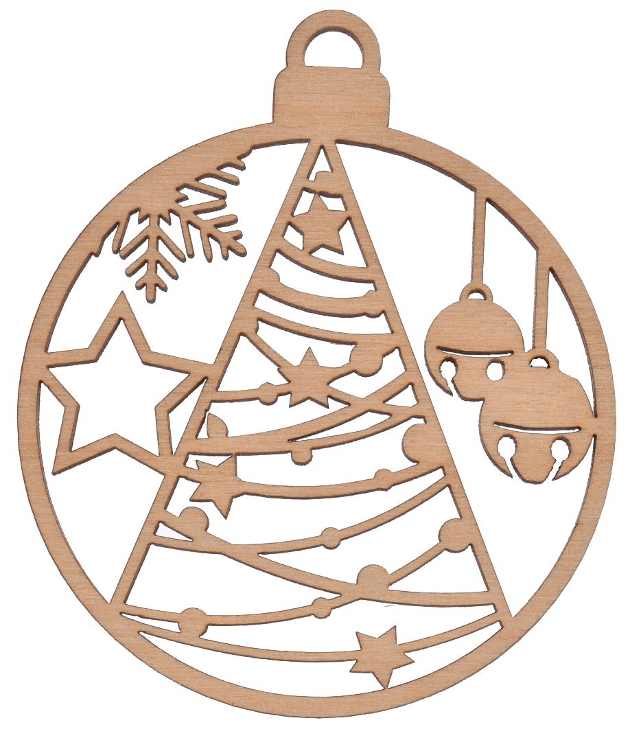 Zawieszka na choinkę drewniana