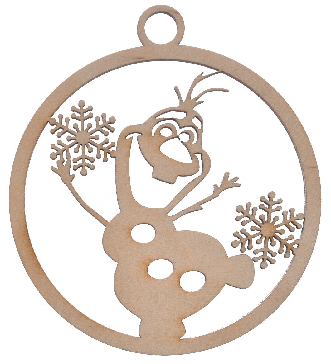 Bombka drewniana zawieszka na choinkę