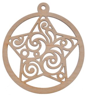 Drewniana zawieszka na choinkę