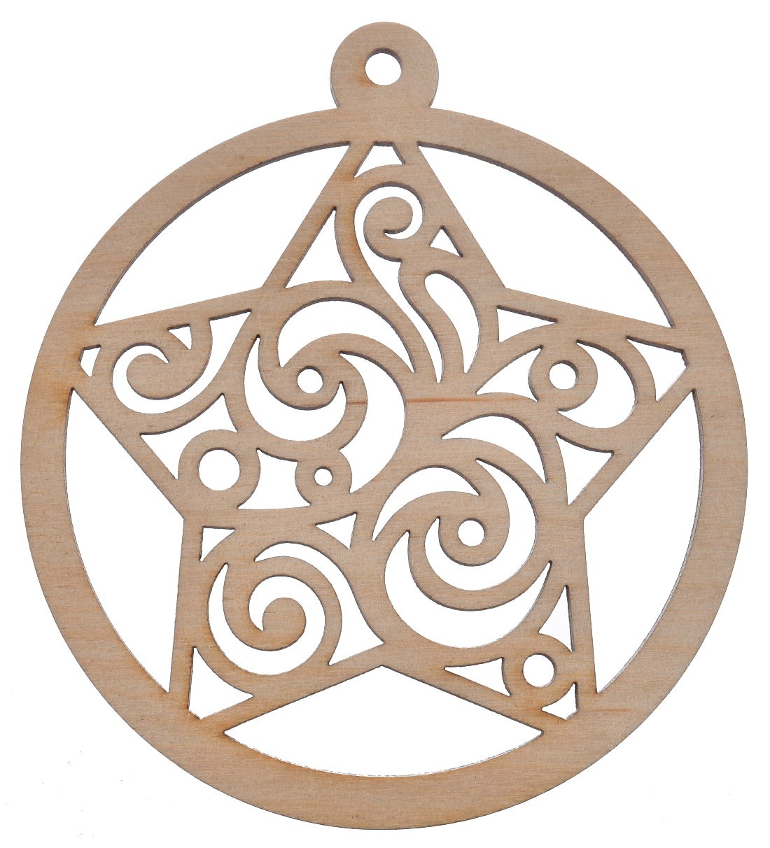 Drewniana zawieszka na choinkę