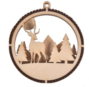 Bombka na choinkę drewniana 3d renifer