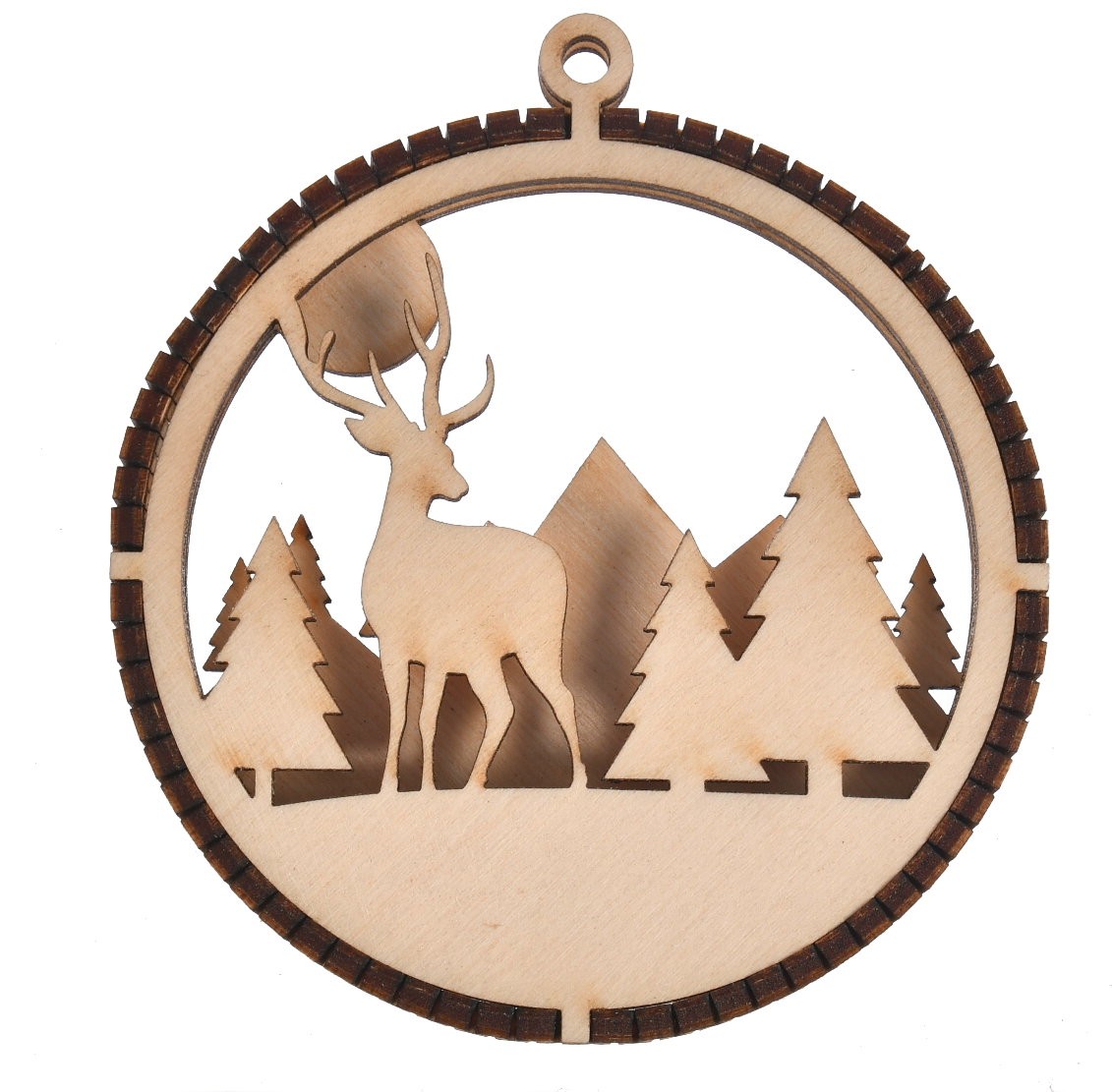 Bombka na choinkę drewniana 3d renifer