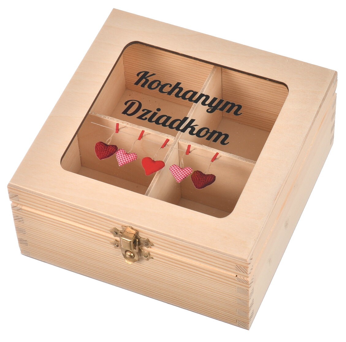 Herbaciarka z nadrukiem na szkle prezent dla Babci i Dziadka