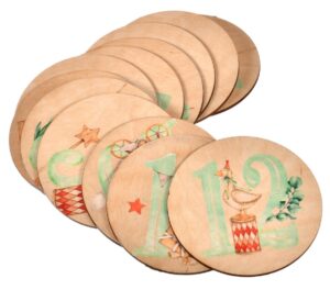 Tabliczki dewniane z miesiącami pierwszy rok życia dziecka