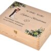 Drewniane pudełko personalizowane Prezent Ślubny dla Nowożeńców