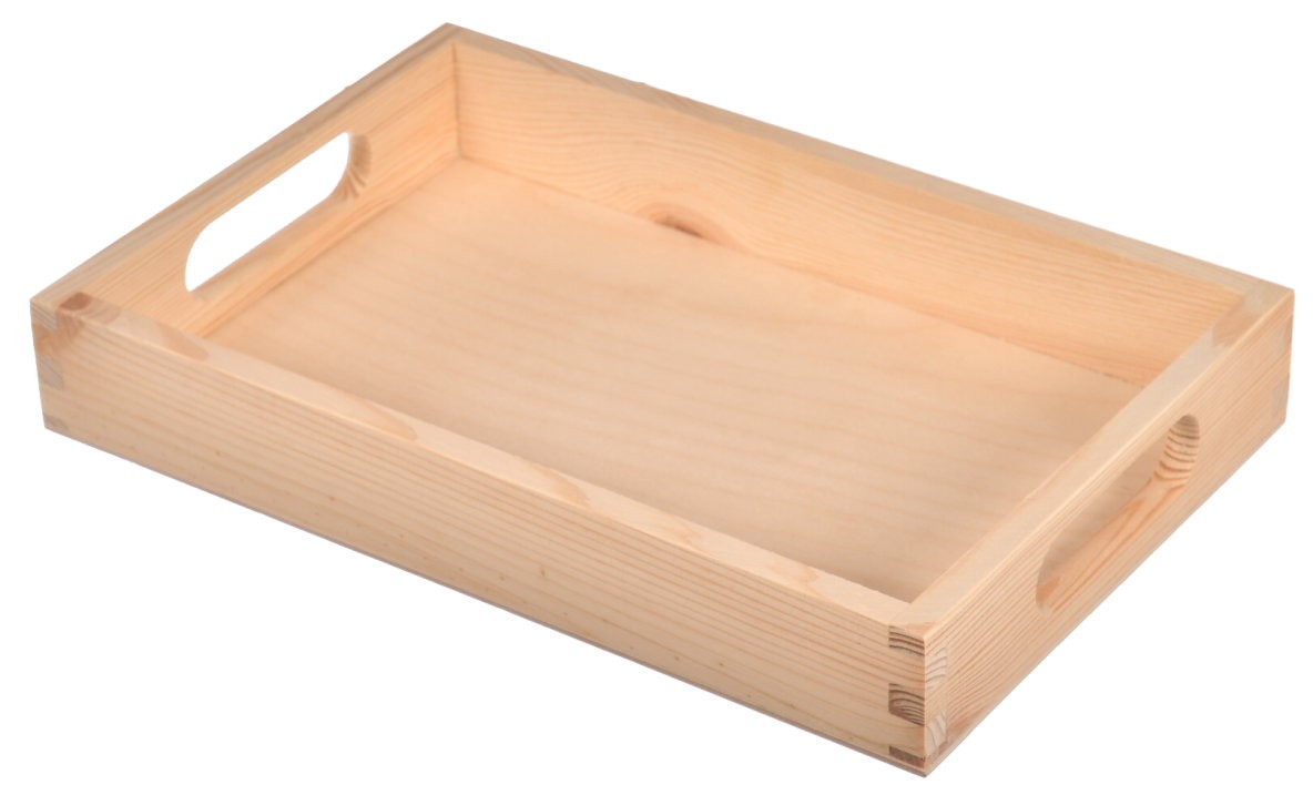 Drewniana Taca do serwowania burgerów z frytkami 30x20cm