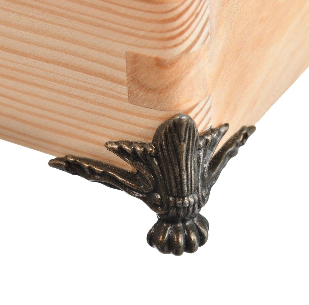 Narożniki metalowe do drewna nogi antyczne do pudełka